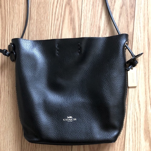 Coach Handbags - Coach- Small Leather Bucket bag with magnetic button closure